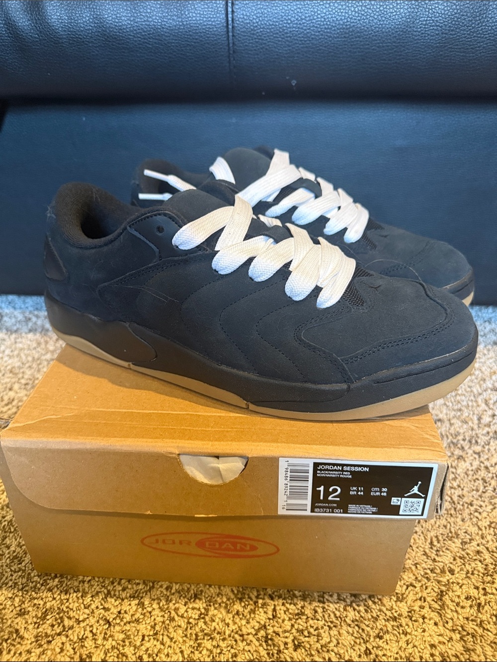 NEW Nike Jordan Session Men's Black Casual Sneakers Sz 12